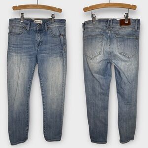Madewell Slim Ankle Denim Jeans‎ Light to Medium Wash Blue Stretch Size 28